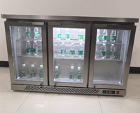Vente en gros Refroidisseur de boissons Bar arrière Refroidisseur de bouteilles de bière commercial Réfrigérateur de bar sous porte en verre