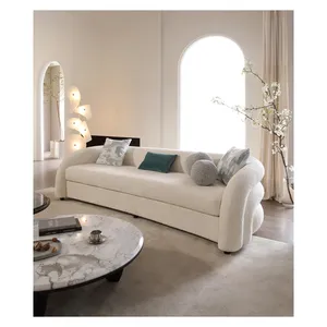 طقم أريكة سرير عصرية لغرفة المعيشة تصميم حديث على الطراز الشمالي على شكل حرف L مقسمة إلى وحدات