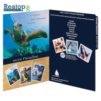 Carpeta de presentación de papel A4 personalizada, carpeta de presentación a prueba de agua con ranura para tarjeta de negocios, fabricación personalizada