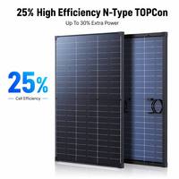 Panneau solaire haute efficacité 25% N-Type 182mm 120W pour module monocristallin bifacial 16BB double verre, plaque solaire Guangdong