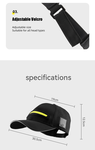 Cappello da Campeggio con Illuminazione ad Alta Potenza per Escursionismo, Cappello Sportivo Regolabile Ricaricabile con Luce Frontale per Attività Notturne all'Aperto - Product Image 6