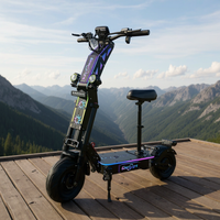 Scooter Eléctrico Plegable para Adultos de 13 Pulgadas con Neumáticos Grandes, Arranque NFC, Freno de Aceite, 72V 40AH 50AH 60AH 80AH 100AH 300KM, 14 Pulgadas, Buena Calidad