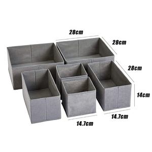 6 gói không dệt ráp đồ lót ngăn kéo tổ chức tủ quần áo tủ quần áo tổ chức thiết lập vải lưu trữ hộp cho áo ngực vớ Tie - Product Image 2