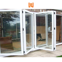 Porte en verre moderne coupe-vent isolation thermique économie d'espace porte pliante en PVC