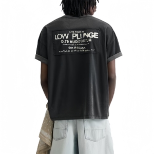 T-<span class=keywords><strong>shirt</strong></span> Streetwear Fear God pour <span class=keywords><strong>Homme</strong></span> 100% Coton Designer Personnalisé Haute Qualité Haute Couture Surdimensionné 3D Embossé Strass - Product Image 3