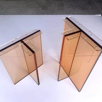 Pieds de table en acrylique transparent personnalisés EOM, base de table à manger en forme de T pour restaurant, maison, café, pieds de table en lucite
