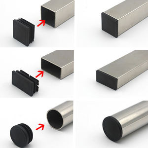 Bouchons en plastique pour Tube 25MM * 50MM Tube carré ABS Nylon PP <span class=keywords><strong>PVC</strong></span> raccord de tuyau extrémité réglable trous filetés douille écrou carré <span class=keywords><strong>bouchon</strong></span> - Product Image 5