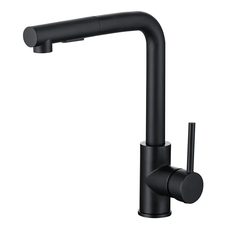 Amazon Hot-sale Pull Down Sprayer water tap flexible modern single handle Kitchen Sink Faucet