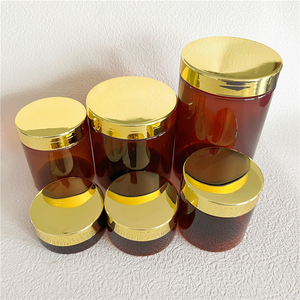 IBELONG Bình Đựng Hổ Phách Nhựa PET Màu Hổ Phách Rỗng 50Ml 100Ml <span class=keywords><strong>150Ml</strong></span> 200Ml 250Ml 500Ml Cho Thực Phẩm Và Mỹ Phẩm Có Nắp Màu Vàng - Product Image 2