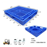 Palette en plastique de haute qualité pour chariot élévateur à 4 voies, antidérapante, en forme de grille, pour entrepôt, pour charges lourdes