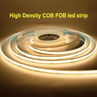 Cob led bande 12v fob led bande lumineuse profil en aluminium pour