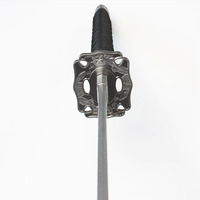 Épée en bois de samouraï japonaise miniature de 52 cm, non affûtée, mini katana pour jeux de rôle et décoration de bureau