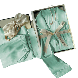 Mùa hè mới đến phụ nữ thoải mái áo khoác ngoài màu rắn phim hoạt hình dễ thương in đồ ngủ - Product Image 1