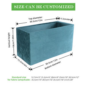 Hot Selling Bulk Pyramid Plain Lamp Shade Office Modern Rectangular <strong>Velvet</strong> Handmade <strong>Lampshade</strong> - Product Image 2