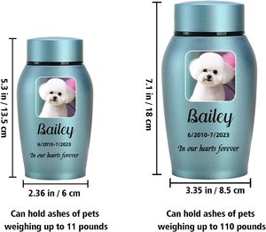 Urna Personalizada para Cenizas de Perros y Gatos, Recuerdo Conmemorativo para Mascotas con Nombre y Foto Grabados, Urna de Cremación, Recuerdo para el Hogar - Product Image 2