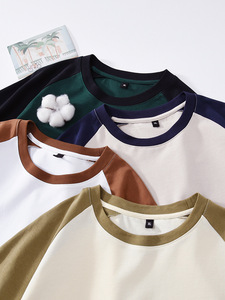 MT2595  Ventes chaudes Nouveautés Personnalisées 3XL 250 GSM 100% Coton T-shirts Raglan multicolores T-shirts de couple - Product Image 2
