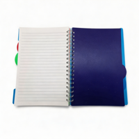 Carnet à spirales A5 avec couverture rigide en polypropylène, 4 intercalaires de couleur, 120 feuilles, carnets personnalisés en gros pour étudiants, écoles, bureaux
