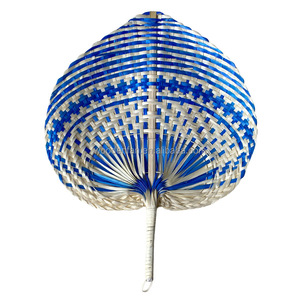 Abanico de paja de colores hecho a mano en forma de corazón decoración tejida ventilador colgante hierba ventilador tejido a mano Abanico de <span class=keywords><strong>Palma</strong></span> - Product Image 6