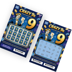 OEM Scratch Instant Lottery Ticket Full Color Printing Art <b>Paper</b> Joker Theme Promotional Scratch Cards Supplier - Product Image 4