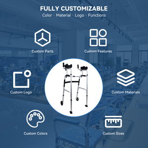 Andador de Aluminio Reforzado con Doble Empuñadura, Plegable y Ajustable en Altura para Personas Mayores, Precio de Fábrica OEM/ODM - Product Image 3