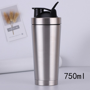 לוגו מותאם אישית באיכות גבוהה 750ml 304 נירוסטה חלבון שאכר בקבוק כושר שייקר כוס מתכת ואקום מיקסר בקבוק עם stire - Product Image 6