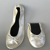 Chaussons plats jetables pliables pour mariage, printemps-été, à bride réglable, à enfiler, pour après-fête, vente en gros