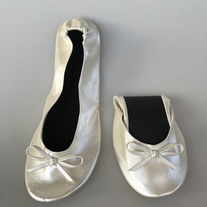Zapatillas de Ballet Desechables para Regalo de Boda, Plegables, Planas, con Correa Ajustable, para Primavera y Verano, para Después de la Fiesta, al por Mayor - Product Image 4