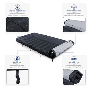 Couverture de <span class=keywords><strong>spa</strong></span> Immer Modern en tissu Oxford gris foncé isolée et enroulable avec <span class=keywords><strong>protection</strong></span> UV pour piscine, <span class=keywords><strong>spa</strong></span> et bain à remous - Imperméable pour extérieur - Product Image 5