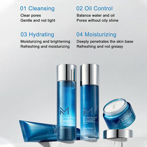 Fabricant Fournisseur de Soins pour la Peau Régulation du Sébum Réduction des Rides Nourrit Rétrécit les Pores Kit de Soins Visage pour Hommes Set de 4 Pièces - Product Image 3