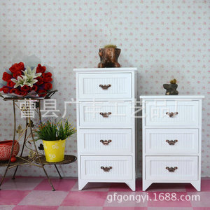 Mesitas de noche blancas de estilo europeo con cajones, mesita de noche con almacenamiento, muebles de dormitorio - Product Image 1