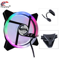 RGB 120mm PC Halo 5 Couleur Inner Glow Case Fans Gaming CPU Air Cooler 12VDC 120x120x25mm pour Ordinateurs et Restaurants