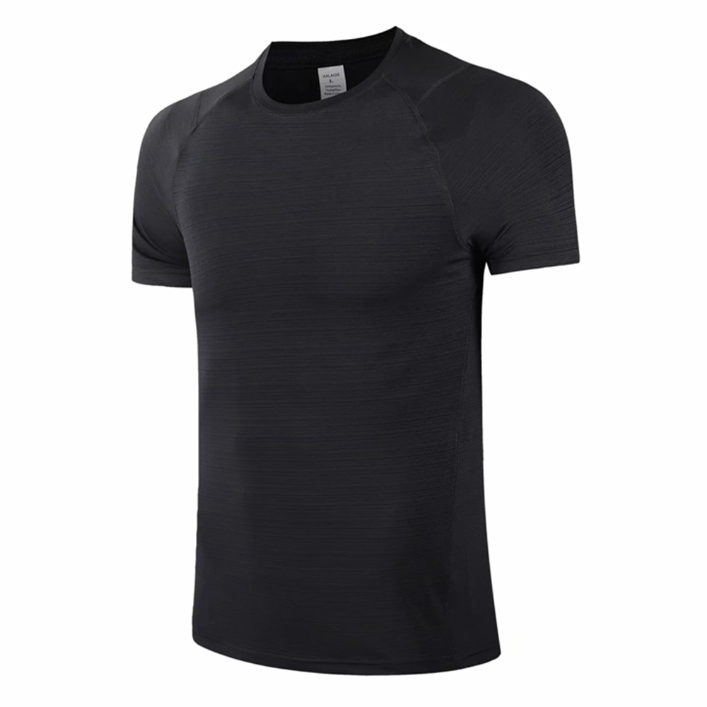 Camiseta de encargo negra del poliéster