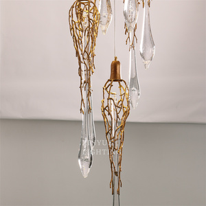 Luminaire suspendu dans le hall de l'hôtel Villa Escalier Décoration <span class=keywords><strong>Lustre</strong></span> en cristal Lampe Éclairage personnalisé <span class=keywords><strong>Lustre</strong></span> Lampe pour <span class=keywords><strong>maison</strong></span> - Product Image 5