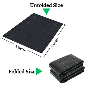 Stabilization UV Fabric Weed <b>Mat</b> <b>Roll</b> Agricultural Ground Cover Plant Nursery Weed Control Membrane Black PP Woven Weed - Product Image 2