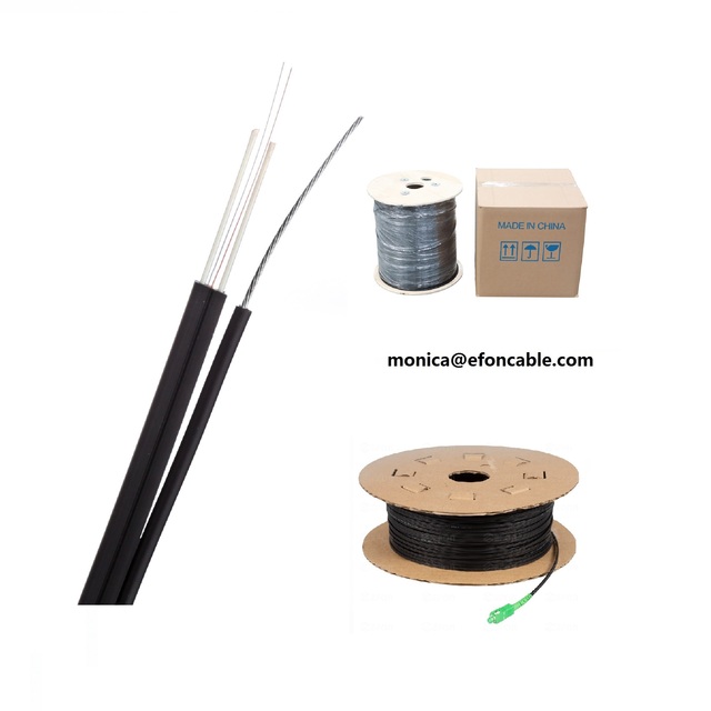 Optical Fiber Indoor Outdoor Aerial 1 2 4 6 8 12 Core A1 A2 Drop Cable FTTH Fiber Optic Cable