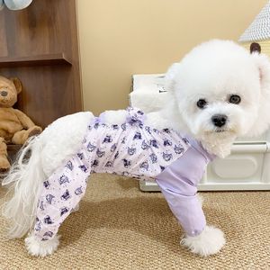 Pet Dog Dustproof Walking Pants Small Leg Protectors For Bichon Frise Teddy Cute Animal Pattern Polyester Material - Product Image 5