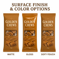 Bolsas de Embalaje Planas con Ventana para Caramelos Suaves Premium, Bolsas Individuales para Regalo de Caramelos, Envueltas Individualmente