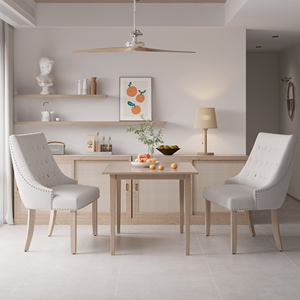Elegante Sofá de Dos Plazas de Lino con Patas de Madera, Cojín Tapizado, Fácil de Limpiar, Diseño Moderno para Dormitorio, Apartamento, Hotel, Sala de Estar - Product Image 2