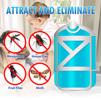 Lot de 24 cartouches adhésives de rechange pour piège à insectes volants UV d'intérieur à brancher, recharges de colle anti-insectes de remplacement