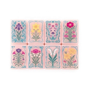 ชุดไพ่นกกระจอกอเมริกันอะคริลิคแบบพกพา 4 ผู้เล่น สีชมพูพาสเทลสไตล์ปารีส สำหรับเดินทาง เล่นเกมส์ปาร์ตี้ยามค่ำคืนสำหรับสาวๆ - Product Image 5