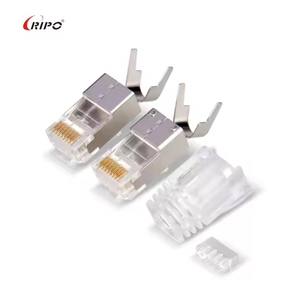 Connecteur RJ45 blindé Cat6/Cat5e 8P8C plaqué or avec insert à rainures pour câble FTP/STP - Product Image 5