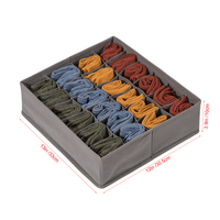 Lot de 4 compartiments de séparation de tiroirs pliables gris, organisateur de placard, sous-vêtements, organisateurs de placard, sous-lit