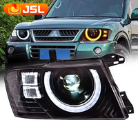 Feux de voiture pour Pajero V73 2006-2020, phares LED, versions LHD et RHD, feux de jour DRL, clignotants dynamiques, design de lentille de projecteur