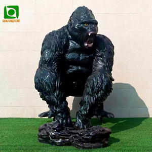 Statua di Gorilla in Resina Grande per Decorazione Esterna, Gorilla in Fibra di Vetro - Product Image 1