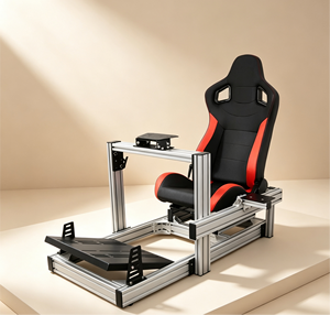 Simulateur de course automobile en aluminium robuste avec plateforme de mouvement, simulateur de conduite immersif pour IRacing/<span class=keywords><strong>Assetto</strong></span> <span class=keywords><strong>Corsa</strong></span> - Product Image 1