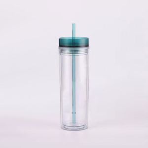 Servicio de Logotipo Personalizado, Vaso Acrílico de Doble Pared de 16 oz con Tapa y Pajita para Hoteles, Bares de Desayuno y Buffets - Product Image 5