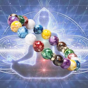 Bracelet en perles de pierre naturelle de 8 mm à 7 tours, vente en gros, bracelet de guérison, cadeau de yoga, personnalisable, tendance, unisexe - Product Image 5