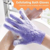 Oferta Especial KAMI BG-001 Guantes Exfoliantes Ovalados Cómodos para Baño y Ducha, de Nailon y Poliéster, Diseño Simple