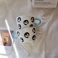 Ensemble de tasses en céramique et porcelaine de 300 ml, design floral rétro, passe au lave-vaisselle et au micro-ondes, réutilisable pour le latte, le thé, le lait