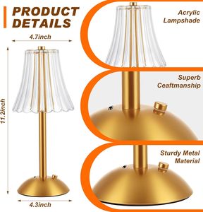 Modern Charger <b>Lamp</b> <b>Wireless</b> Touch Control Led Night Light Metal Desk <b>Lamp</b> Hotel Bedside Cordless Table <b>Lamp</b> - Product Image 2